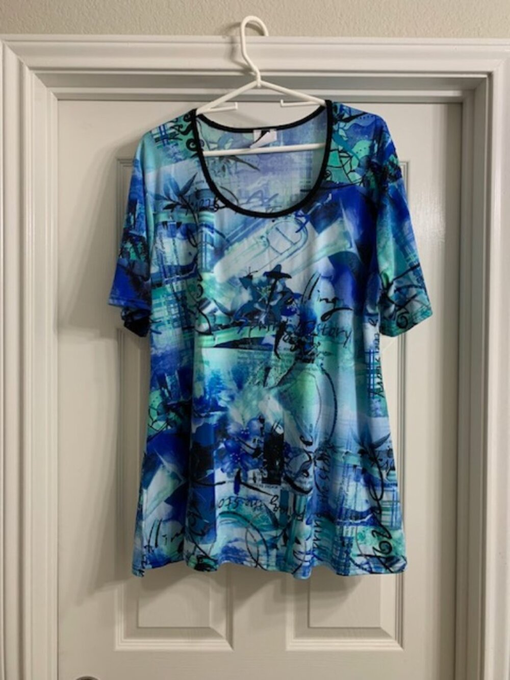 Fashque Studio Brand Women's Blue Shirt, Size XXL